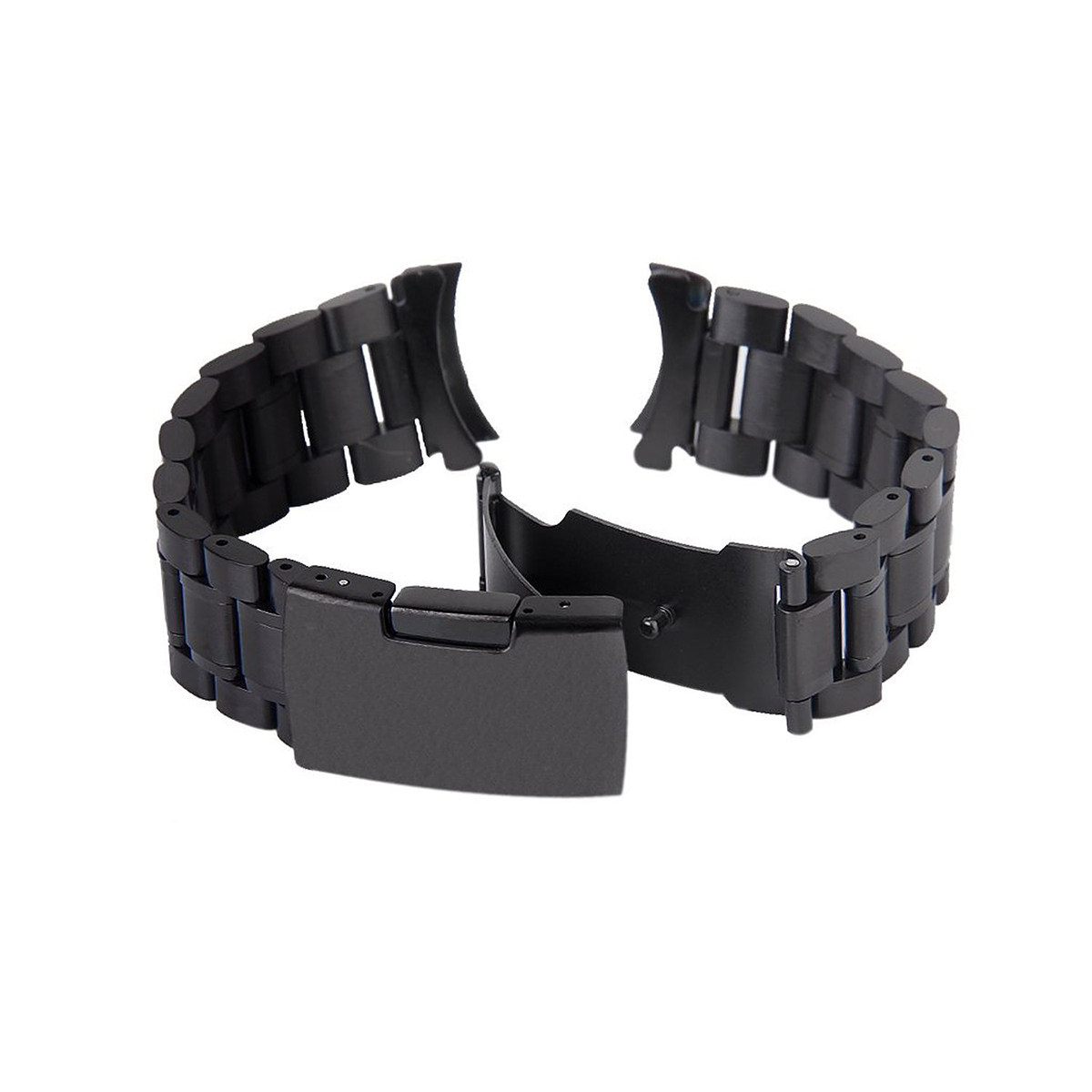 Curved Spring Bar - 2Pcs Stainless Steel Watch Band Black
