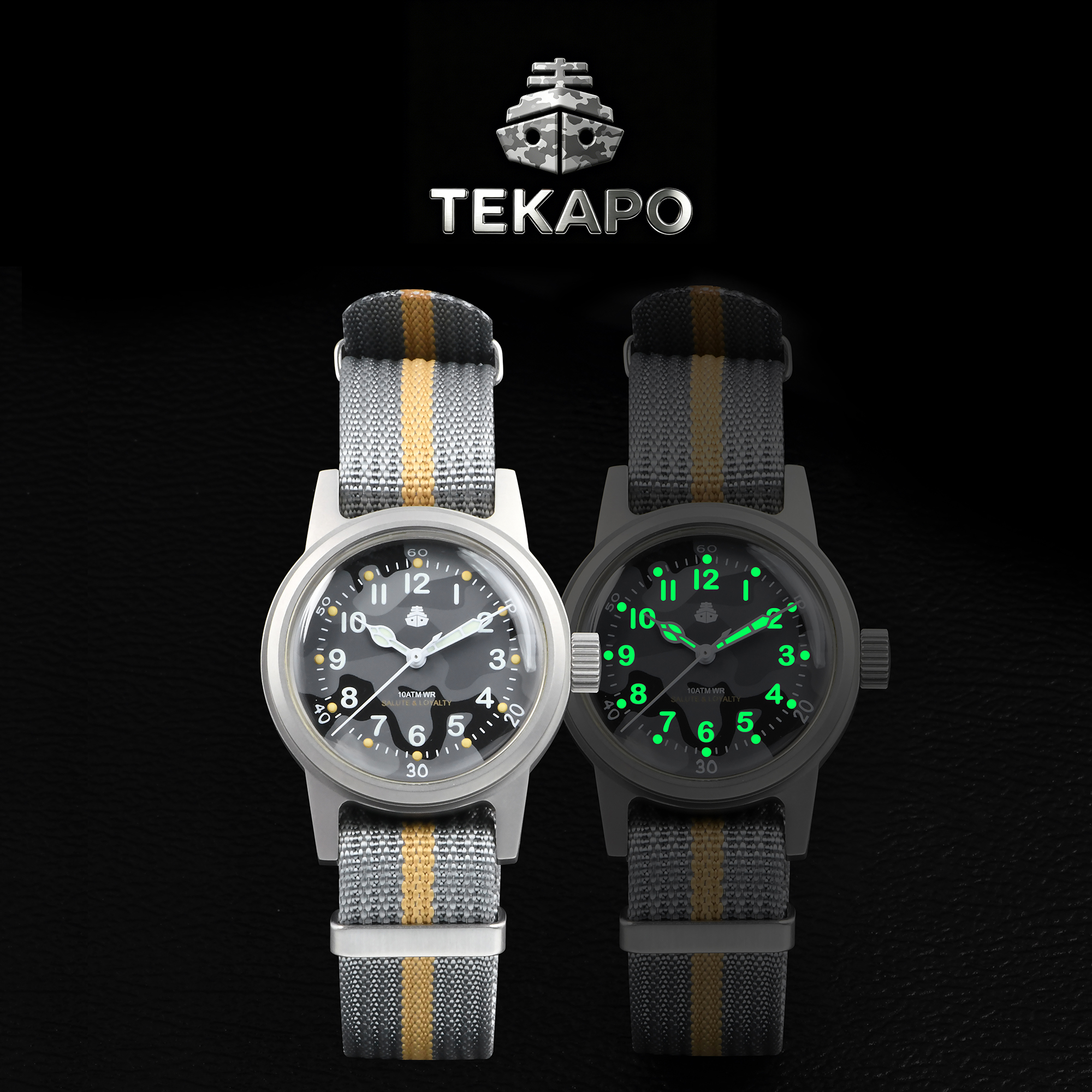 Canvas Strap Watch - TEKAPO Replica World War II Retro