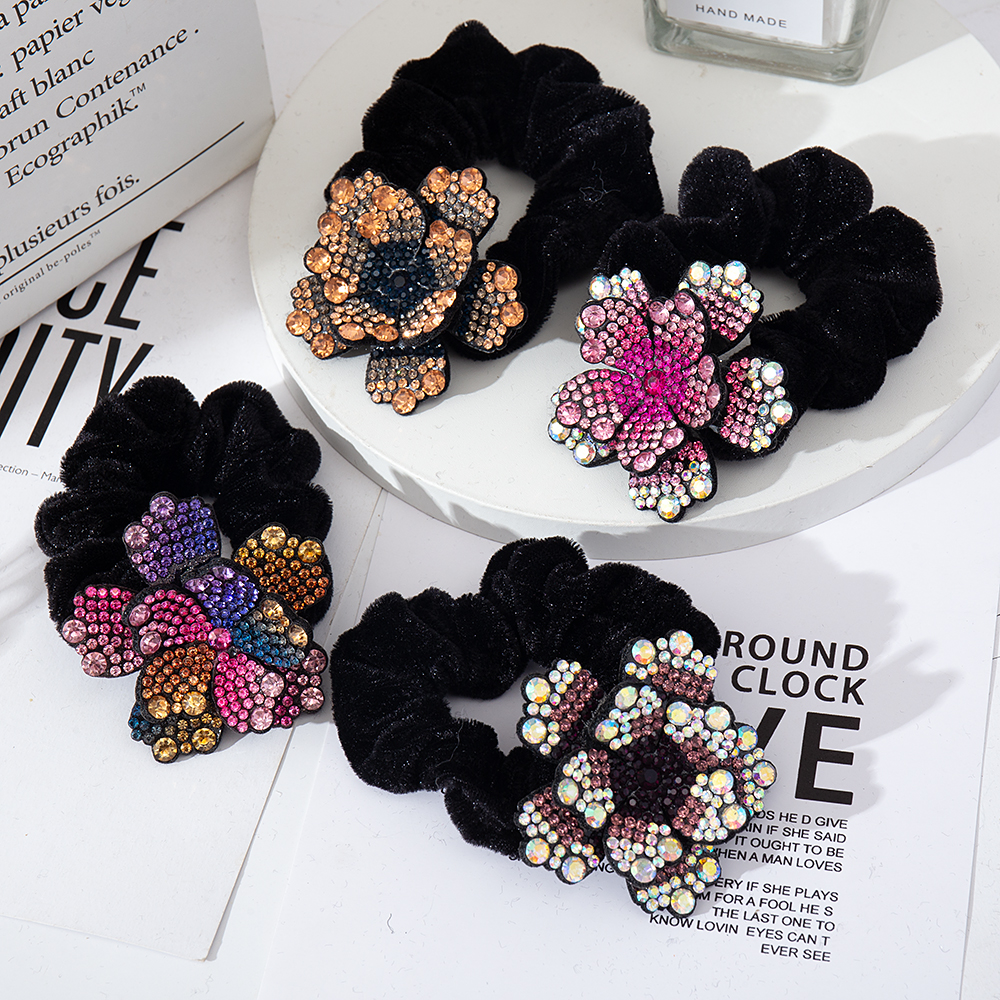 Women Rhinestone Scrunchies Ve - огляд і ціна Silicone Band Women