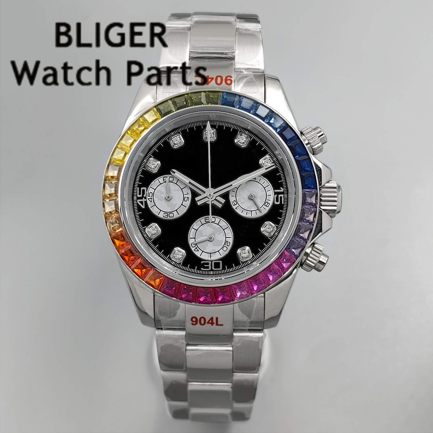 BLIGER Black Panda Dial Multic - огляд і ціна Rubber Strap Diver