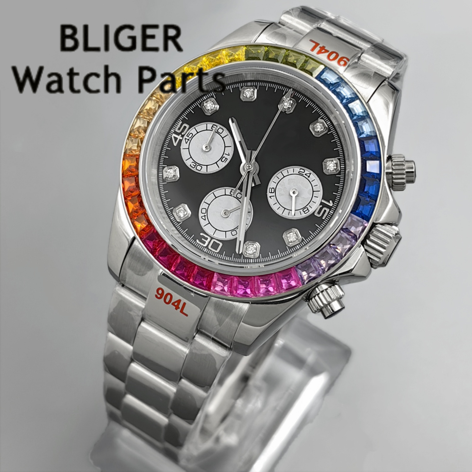 BLIGER Black Panda Dial Multic - огляд і ціна Rubber Strap Diver