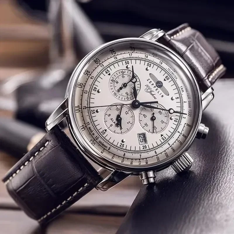 Zeppelin Airship Automatic Dat - огляд і ціна Leather Watch Band Men