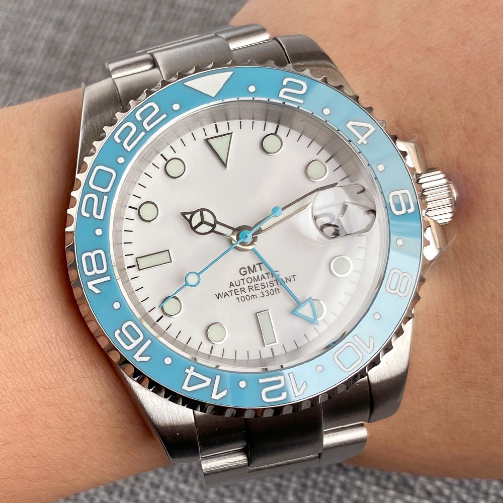 Customized 40mm Ice Blue Dial  - огляд і ціна Stainless Bracelet Diver