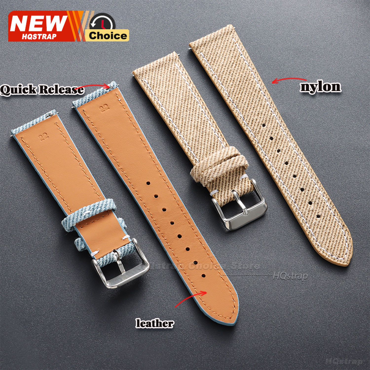 Nylon Denim Fabric Watch Strap - огляд і ціна Canvas Strap Watch