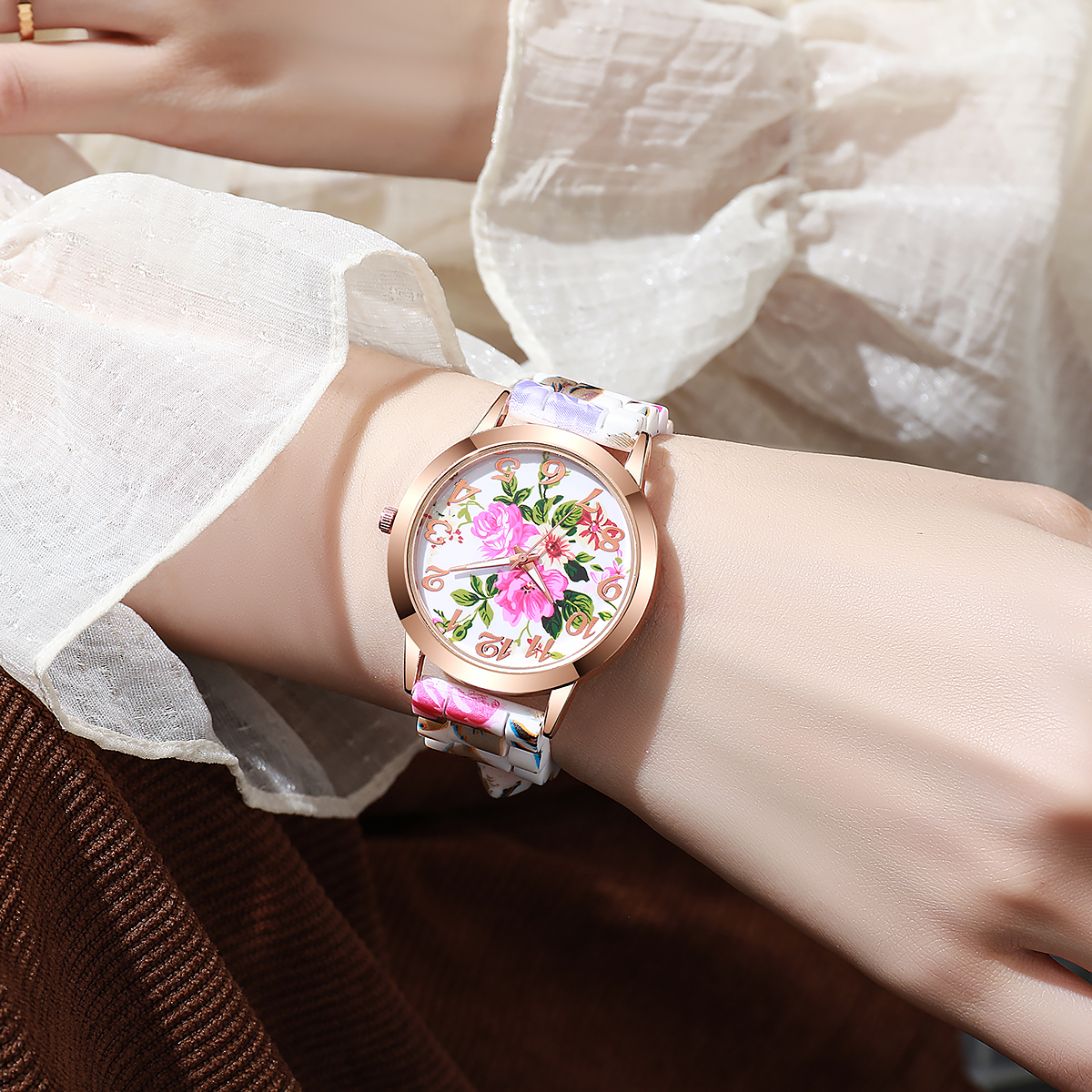 2/3/4/5PCS Fashion Flowers Pri - огляд і ціна Silicone Band Women