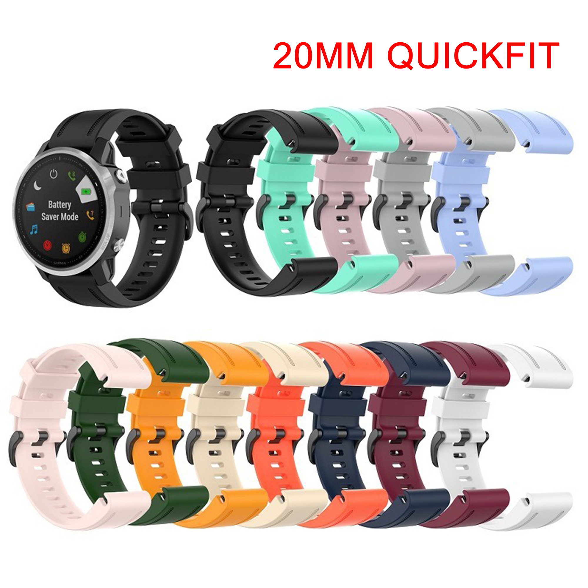QuickFit 26mm 20mm 22mm Watchb - огляд і ціна Silicone Watch Band 22Mm