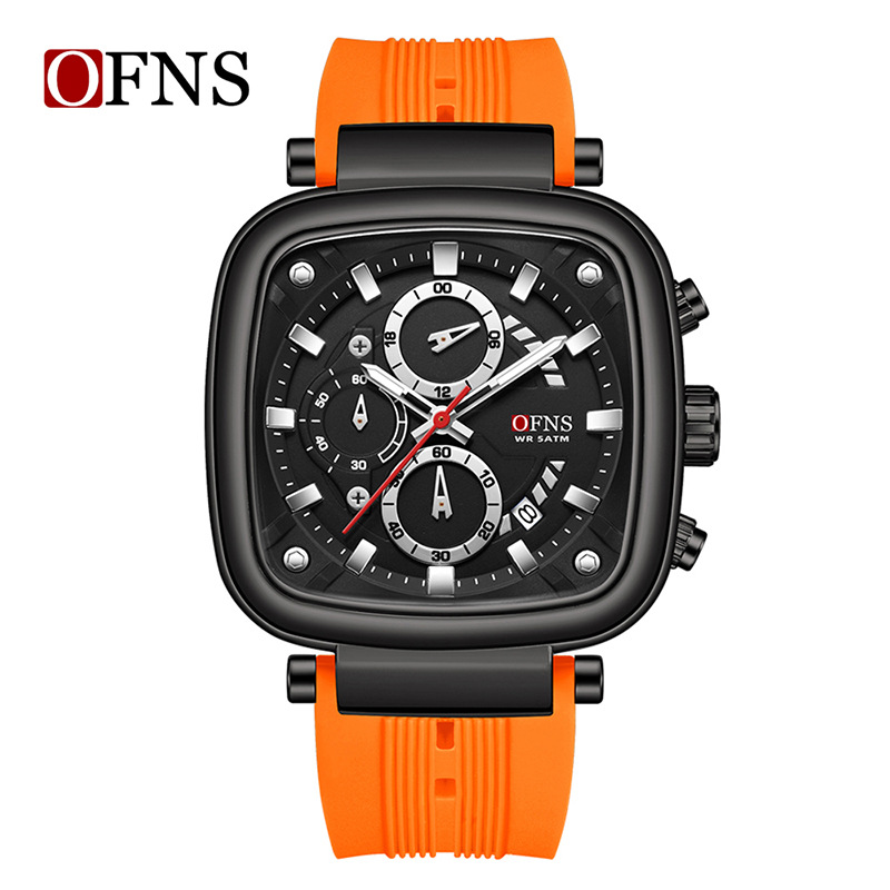 OFNS square waterproof sports  - огляд і ціна Rubber Strap Diver