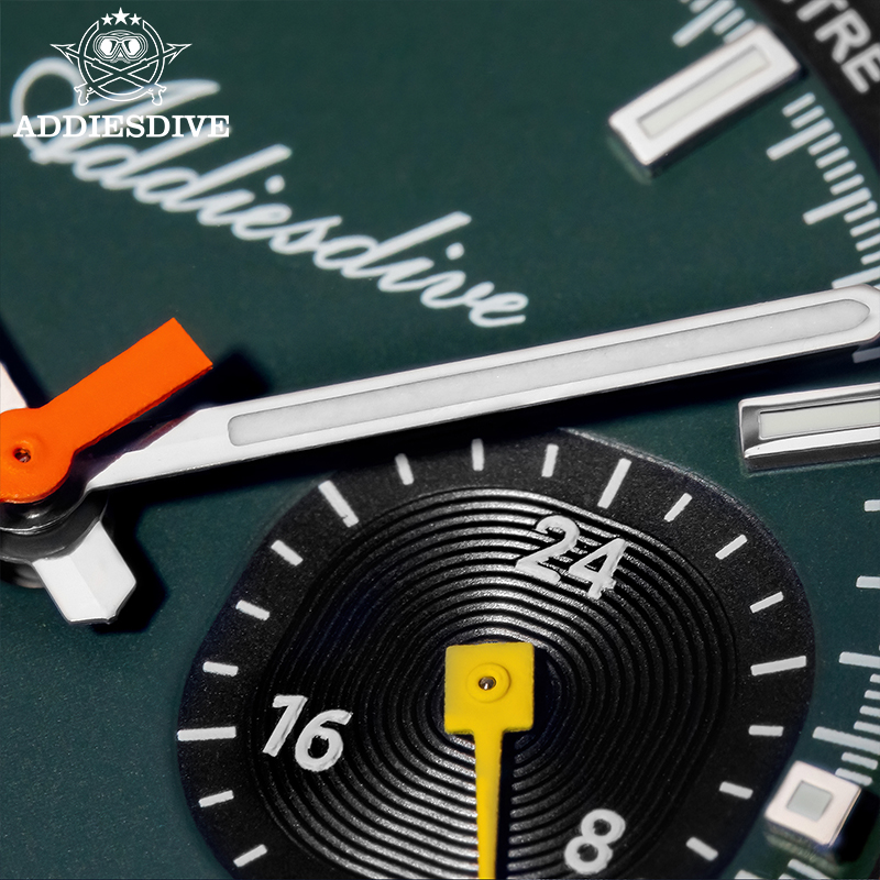 ADDIESDIVE Chronograph VK64 Wa - огляд і ціна Rubber Strap Diver