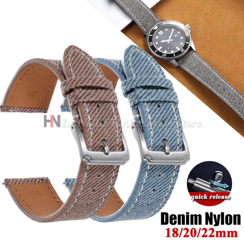 Denim Nylon Watch Strap Canvas - огляд і ціна Canvas Strap Watch