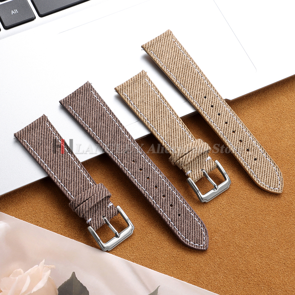 Denim Nylon Watch Strap Canvas - огляд і ціна Canvas Strap Watch
