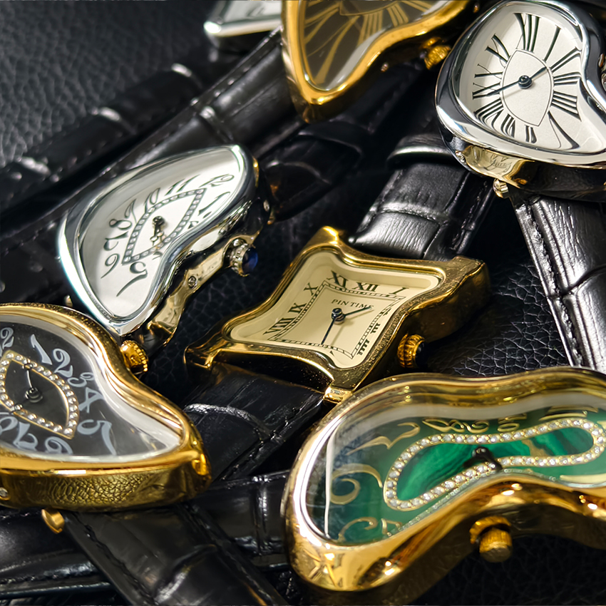 Surrealist Art Melting Clock W - огляд і ціна Leather Watch Band Men