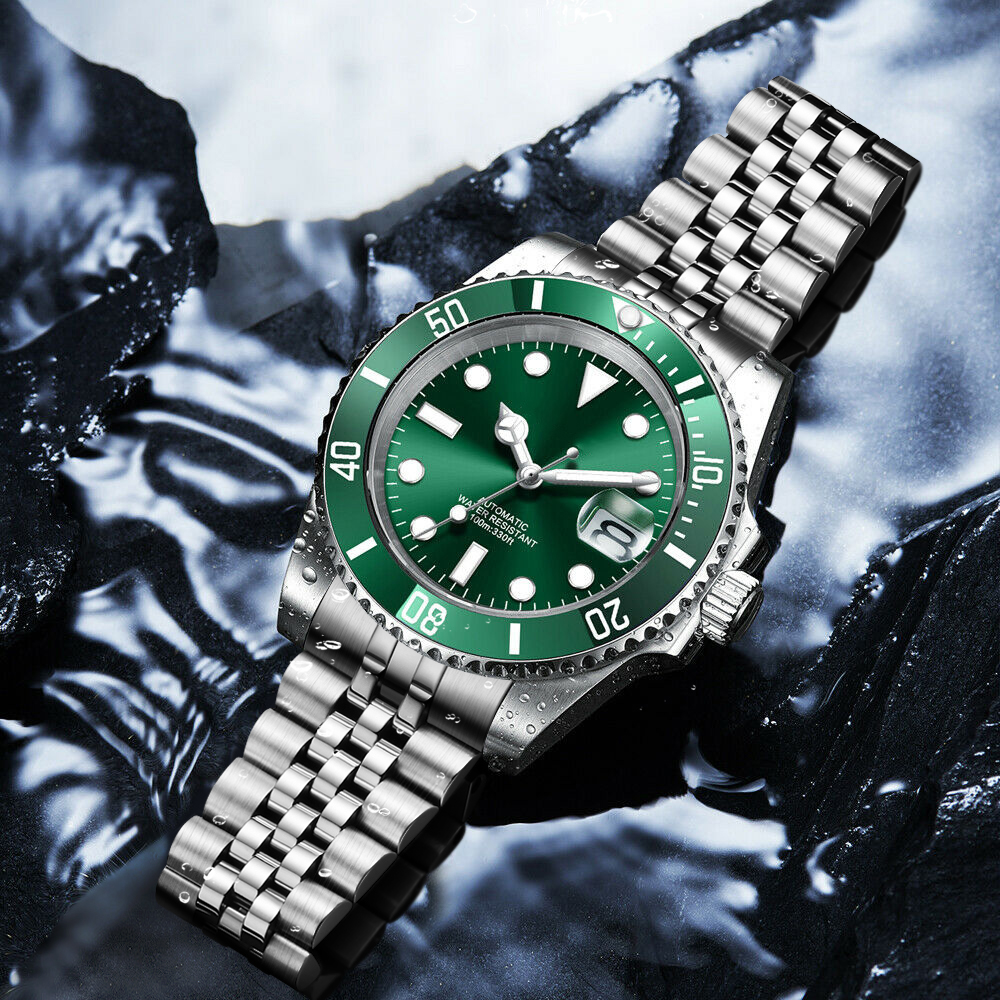 DIY Logo 40MM Dive Watch NH35  - огляд і ціна Stainless Bracelet Diver