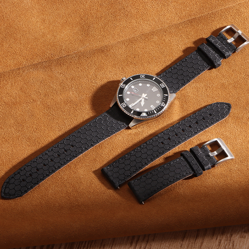 20mm 22mm Smooth Genuine Nylon - огляд і ціна Perlon Strap Woven