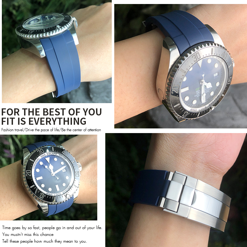 21mm Silicone Rubber Watch Ban - огляд і ціна Rubber Strap Diver