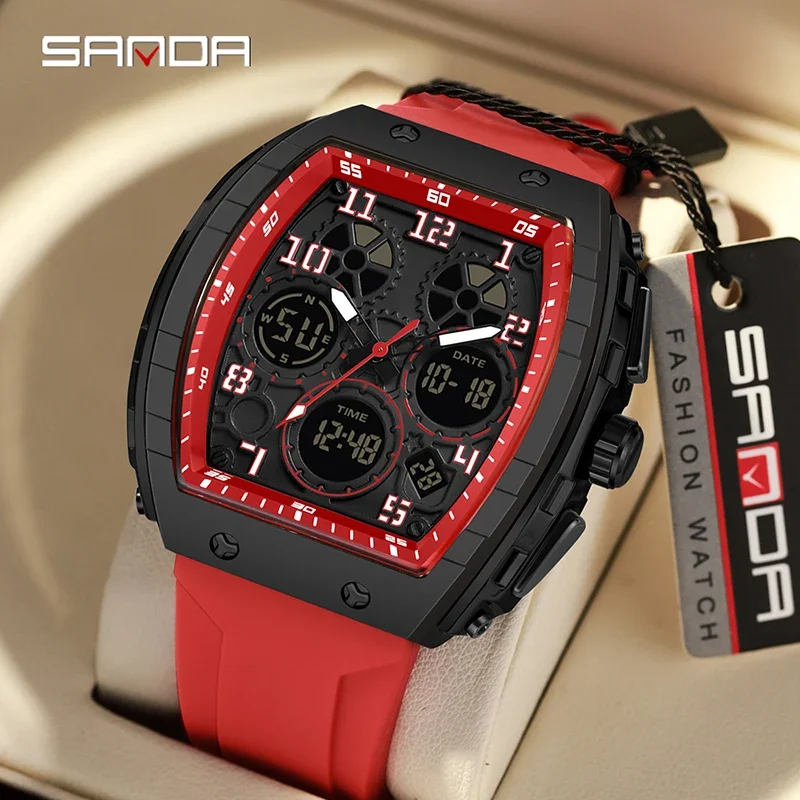 SANDA 6157 New Fashion Men's E - огляд і ціна Rubber Strap Diver