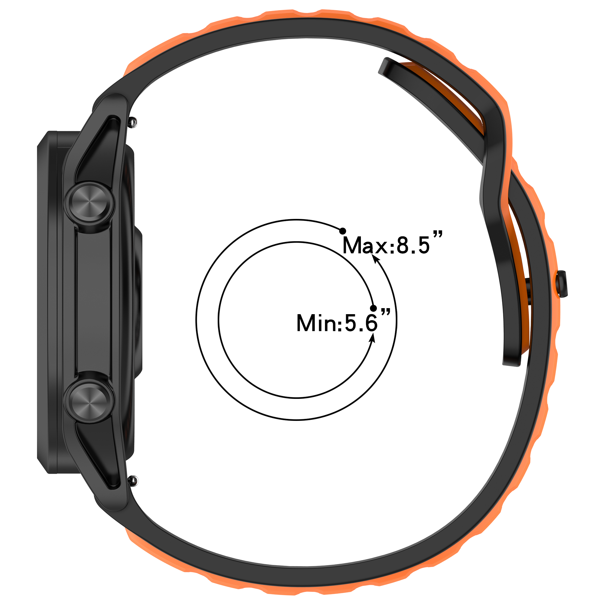 20 22mm Silicone Strap For Pol - огляд і ціна Silicone Watch Band 22Mm