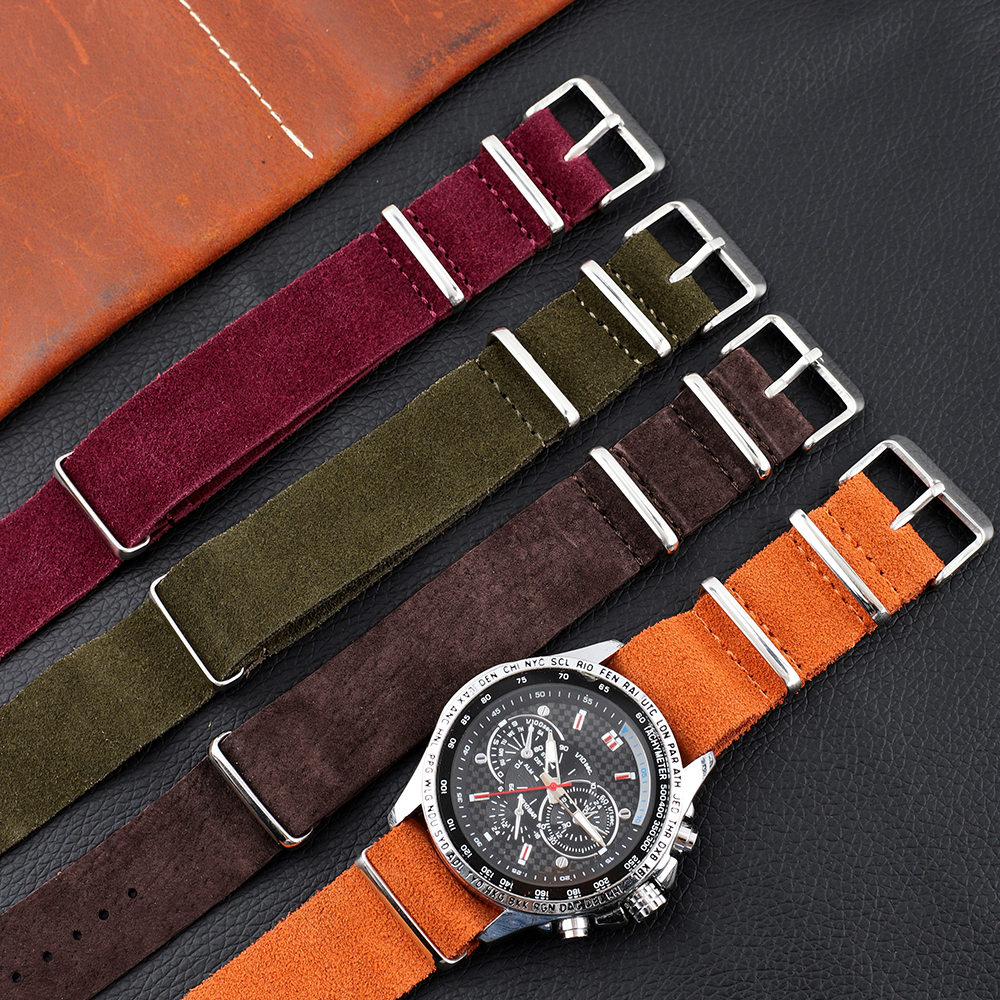 18mm 20mm 22mm Vintage Soft Su - огляд і ціна Suede Strap Watch