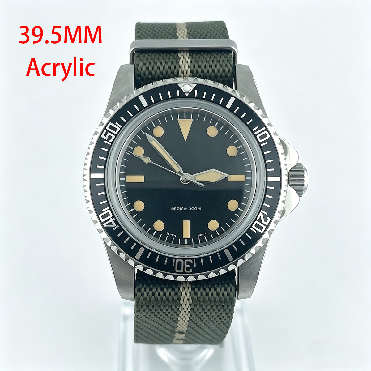 39.5mm Diver Retro watch acryl - огляд і ціна Tropic Strap Vintage