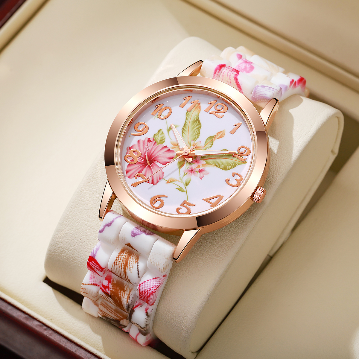 Fashion Flowers Printed Women  - огляд і ціна Silicone Band Women