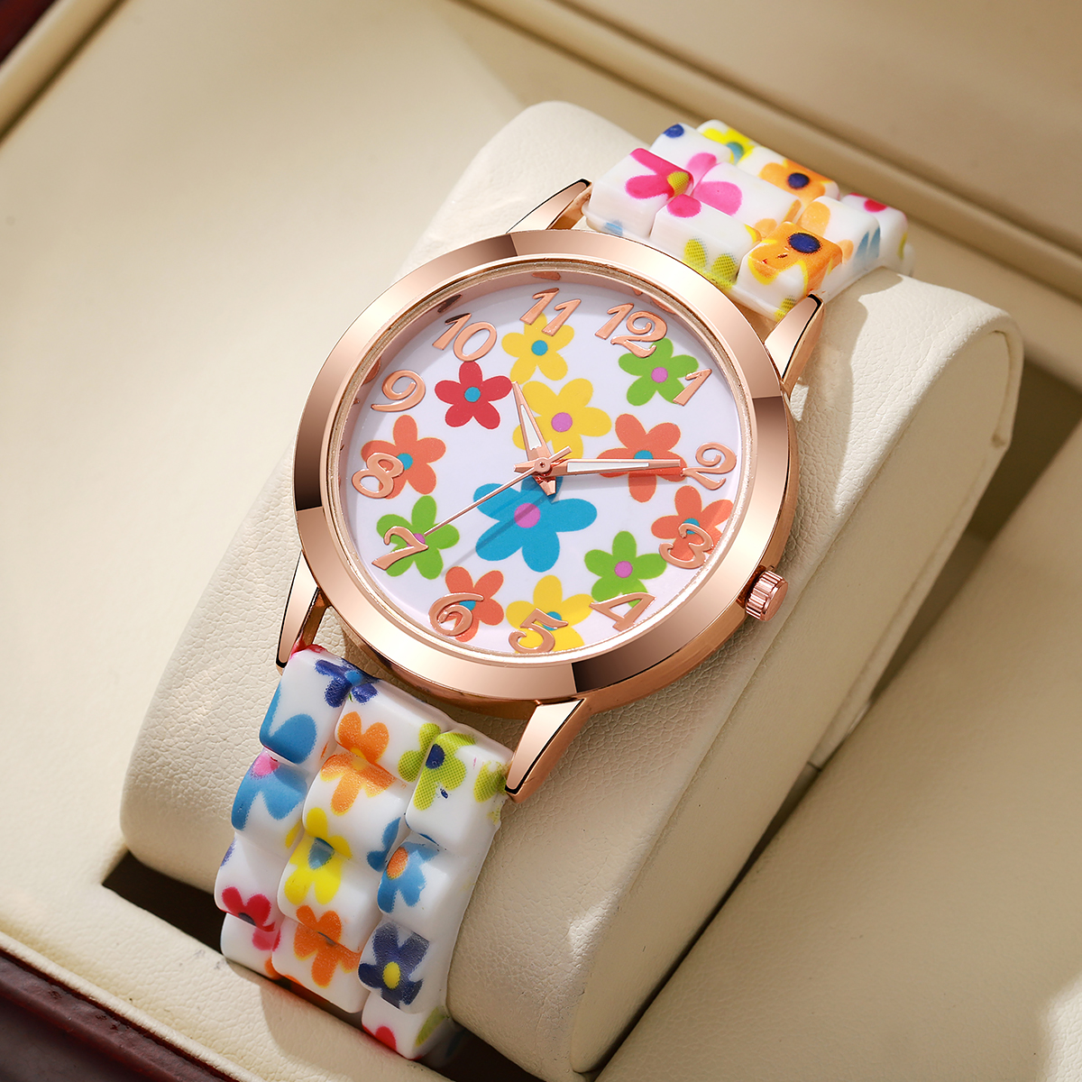 Fashion Flowers Printed Women  - огляд і ціна Silicone Band Women