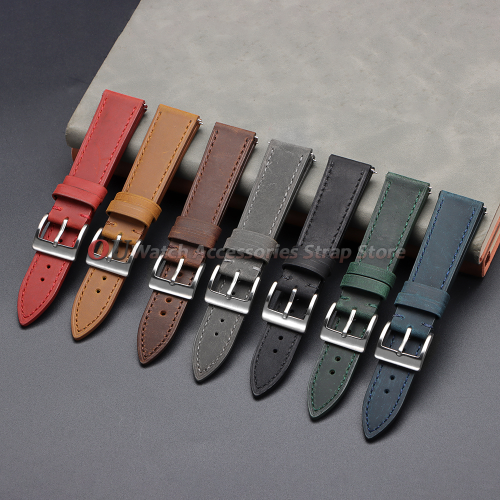 18mm 19mm 20mm 21mm 22mm 24mm  - огляд і ціна Leather Strap Quick Release