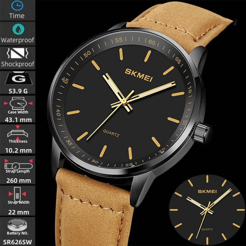 Skmei Original Brand Quartz Wa - огляд і ціна Leather Watch Band Men