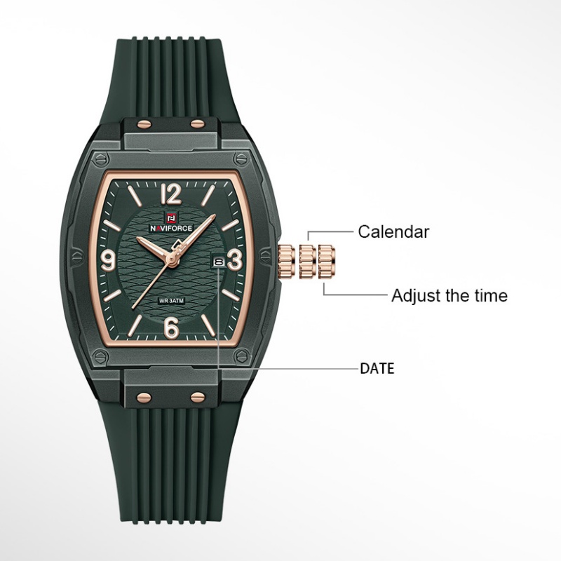 NAVIFORCE Women Fashion Watch  - огляд і ціна Silicone Band Women