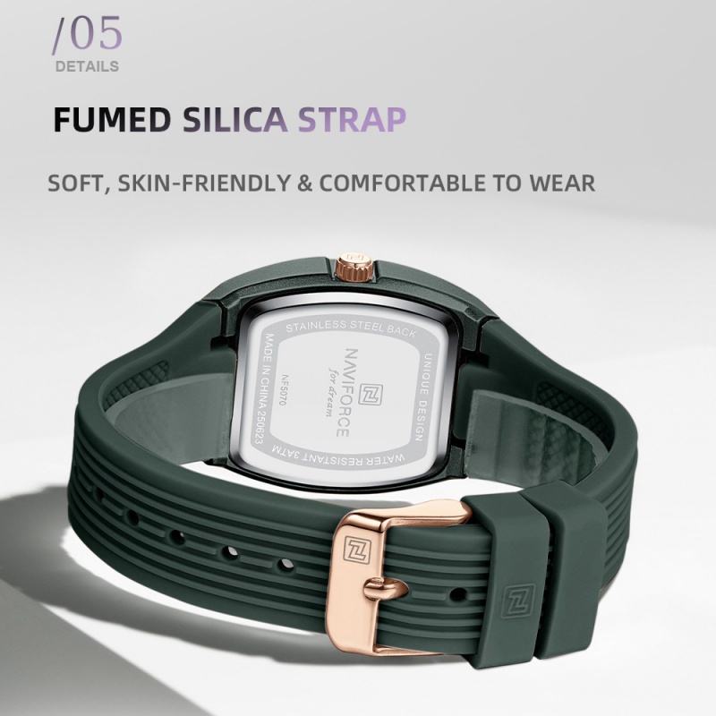 NAVIFORCE Women Fashion Watch  - огляд і ціна Silicone Band Women